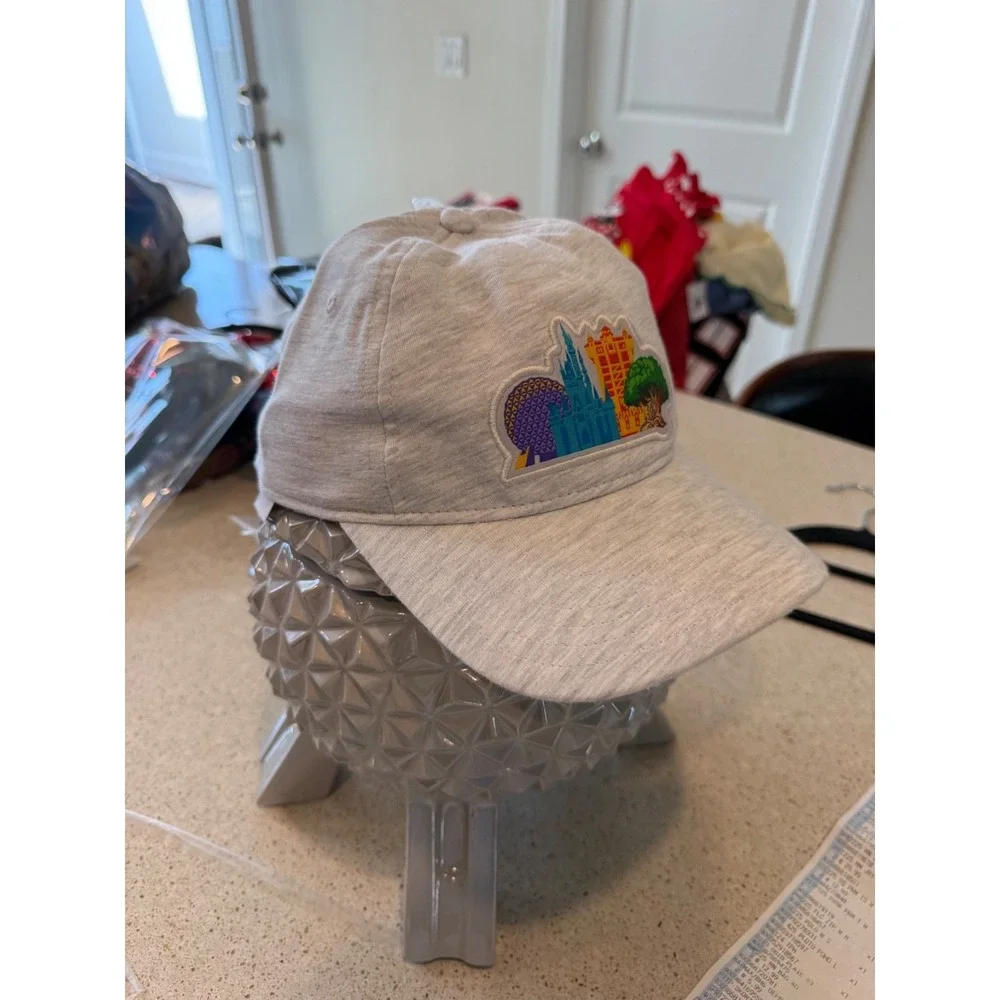 WALT DISNEY WORLD/4 PARKS ICONS/ADULT BASEBALL ADJUSTABLE CAP/NWT/